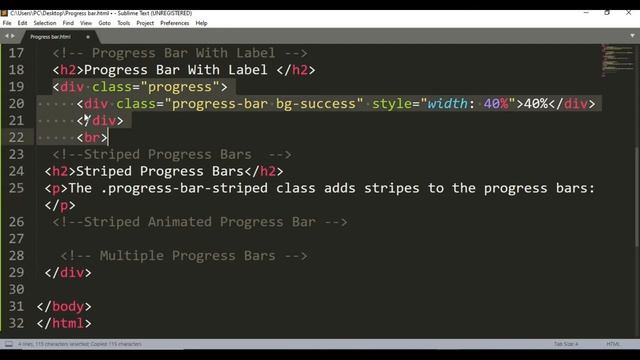 Bootstrap Progress Bars смотреть онлайн