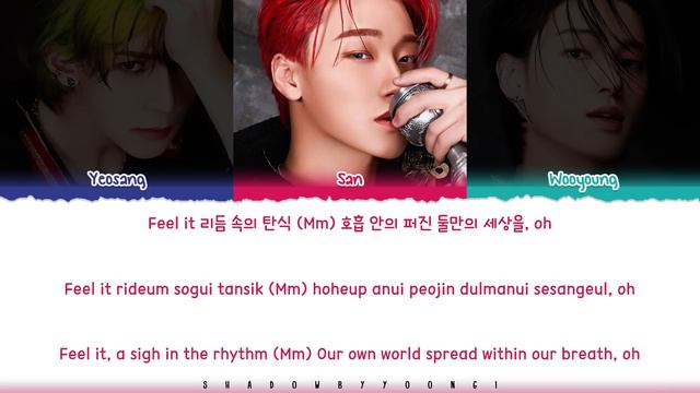 ATEEZ Yeosang, San & Wooyoung 'IT's You' Lyrics [Color Coded Han_Rom_Eng] | ShadowByYoongi