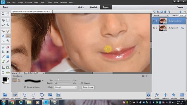 Photoshop 11 - Eye colour part 1 смотреть онлайн