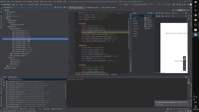 How to fix error "Duplicate resoucres" in Android Studio смотреть онлайн