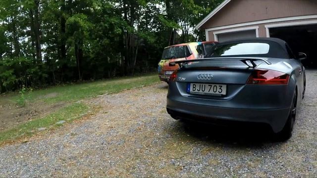 Audi TT RS vinyl wrapped in Avery supreme - Satin metallic graphite смотреть онлайн