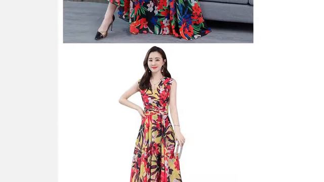 2020 летнее платье женское платье женское платье летнее женское талии для похудения печатных V-обра смотреть онлайн