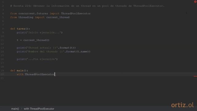 Python 3 - Receta 224: Obtener la Información de un Thread en un Pool de Tipo ThreadPoolExecutor смотреть онлайн