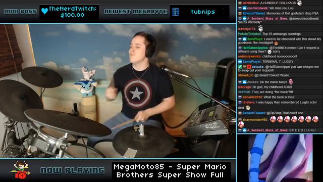 Super Mario Brothers Super Show Intro (Drum Cover) -- The8BitDrummer смотреть онлайн