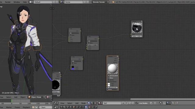 Anime Cell Shading, in blender смотреть онлайн