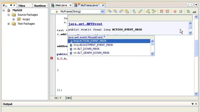 Работаем с GUI. Классы - адаптеры. Часть 1. Урок 143 смотреть онлайн