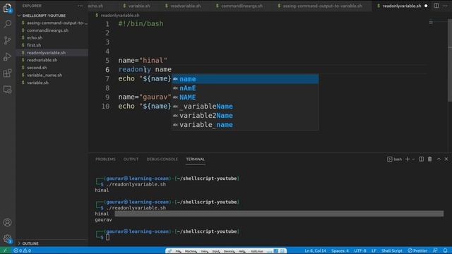 Shell Script tutorials - 15 - How to create read only variable in Shell Script (In Hindi) смотреть онлайн