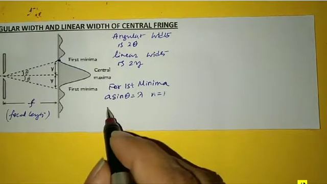 P291 Angular width and linear width of central maxima in single slit diffraction смотреть онлайн