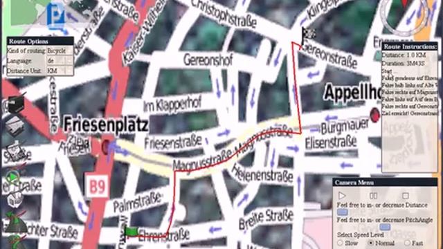Navigation with Nasa World Wind Java on OSM Data смотреть онлайн
