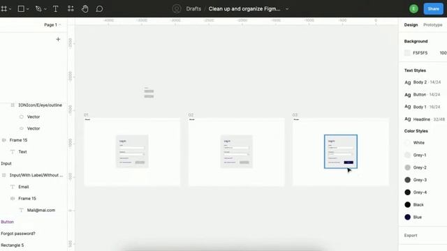 Clean up and organize Figma files created by other designer-Create components смотреть онлайн