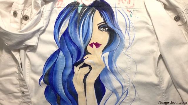 Рисуем девочку с синими волосами смотреть онлайн