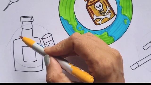 Anti Drug day drawing | International day against drug abuse poster | Say No to Drugs poster easy смотреть онлайн