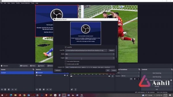 How to make Football Score Board In obs || Totaly free || Obs tools || New Scoreboard App for OBS