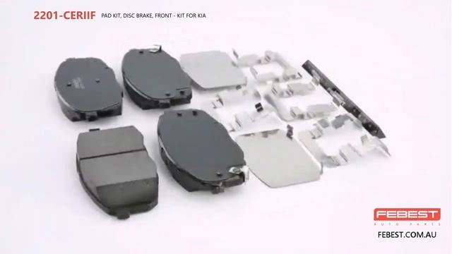 2201-CERIIF PAD KIT, DISC BRAKE, FRONT - KIT FOR KIA смотреть онлайн