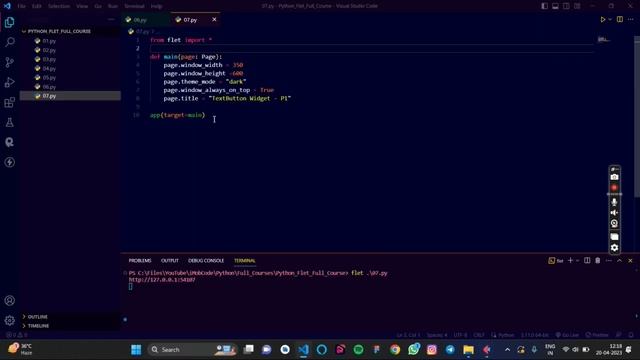 Flet: TextButton Widget | Python Flet Full Course in Hindi | #07 | iMobCode смотреть онлайн