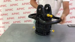 Гидравлический ротатор на манипулятор. Ротатор на грейферный и лесной захват..mp4