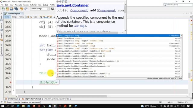 JAVA NETBEANS MEMBUAT PROJEK APLIKASI KASIR | PART II смотреть онлайн