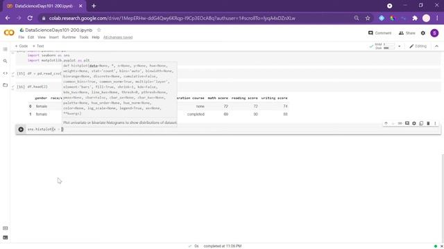 Plotting a Distribution of a Variable (Histogram) with Seaborn смотреть онлайн