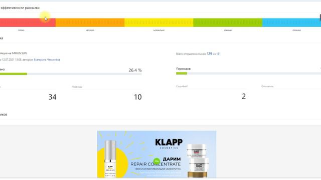 Статистика рассылки