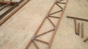 Ферма металлическая 14 метров из круглых труб.