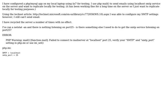 Setting up smtp on Windows 7 IIS 7.5 смотреть онлайн