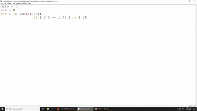 Project Euler problem 1: Solution with Python смотреть онлайн