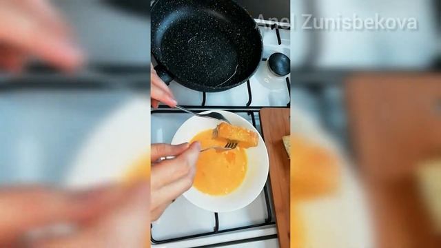 ЗАВТРАК ЗА 5 МИНУТ. Гренки с яйцом и молоком на сковороде. Хлеб с яйцом. смотреть онлайн