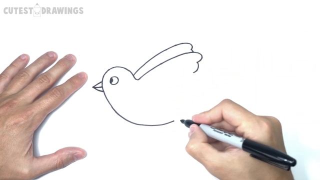 How to draw a Flying Bird Step by Step | Flying Bird Drawing Lesson смотреть онлайн
