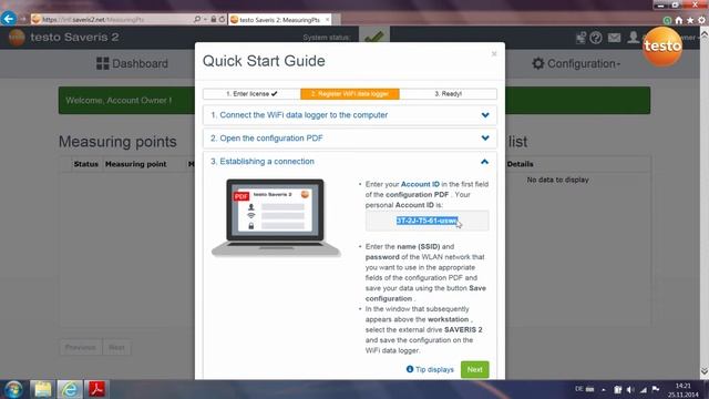 testo Saveris 2 - Following the Quick Start Guide смотреть онлайн