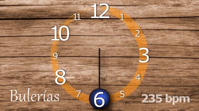 Bulerías - base de acompañamiento y estudio ( metrónomo flamenco ) 235 bpm смотреть онлайн