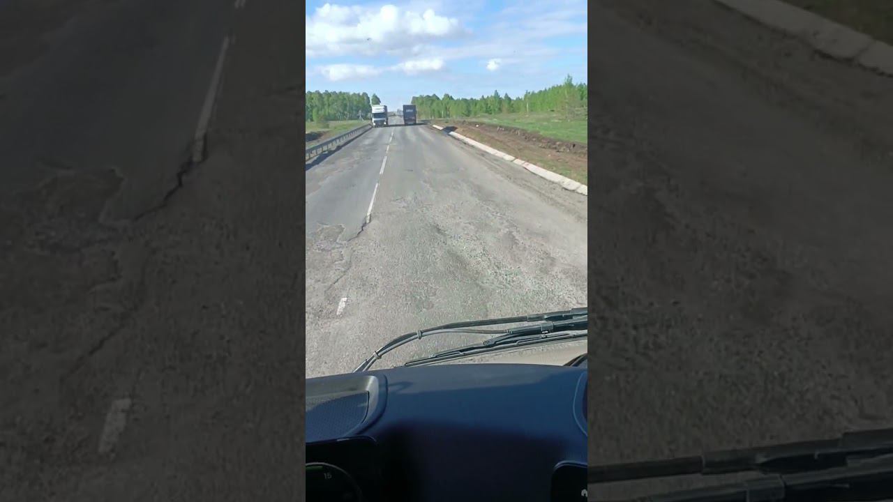 Трасса М5. Асфальт куда-то уплыл. Дальнобойщики. Деловые линии. Категория Е. смотреть онлайн