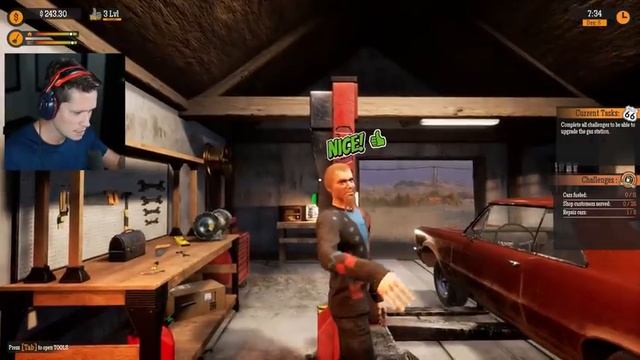 Gas Station Simulator - Part 3 - Mechanic Shop Addition! смотреть онлайн