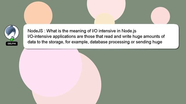 NodeJS : What is the meaning of I/O intensive in Node.js смотреть онлайн