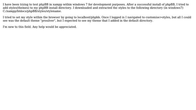 How to install phpBB styles on localhost? смотреть онлайн