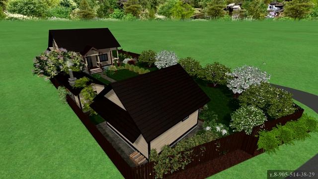 Проект ландшафтного дизайна участка 12 соток вытянутой формы, Дмитров смотреть онлайн