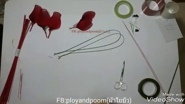 ดอกทิวลิปผ้าใยบัว How to make nylon flower (Tulip) by ployandpoom смотреть онлайн