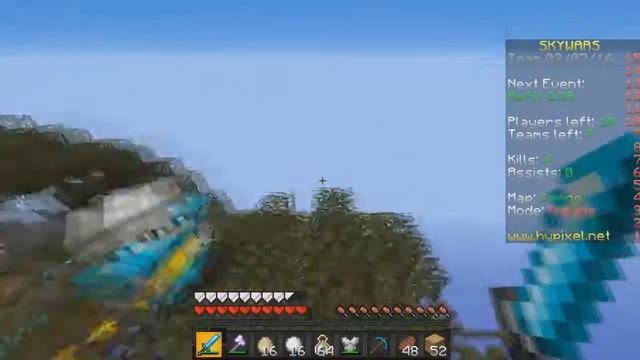 |С МИХАНОМ!ПОБЕДА!ЭПИК! 6 КИЛЛОВ!|SkyWars #11 (Minecraft)|Pie!|Hypixel| смотреть онлайн