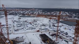 КРАНЫ ЛСР | Башенный кран EVERDIGM | Башенный кран LIEBHERR | Зима