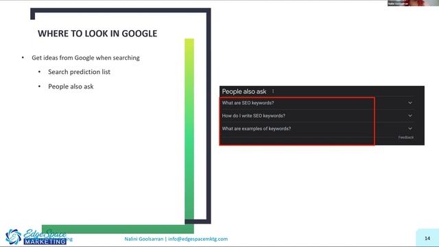 SEO Keywords Understanding The User’s Search Intent - Nalini Goolsarran -4/20/22 смотреть онлайн