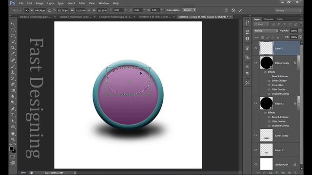 Photoshop Tutorial - 3D circular Logo icon effect by Fast Designing смотреть онлайн