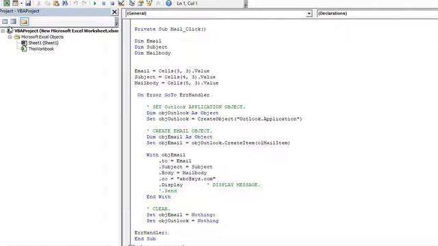 Email from excel using VBA смотреть онлайн
