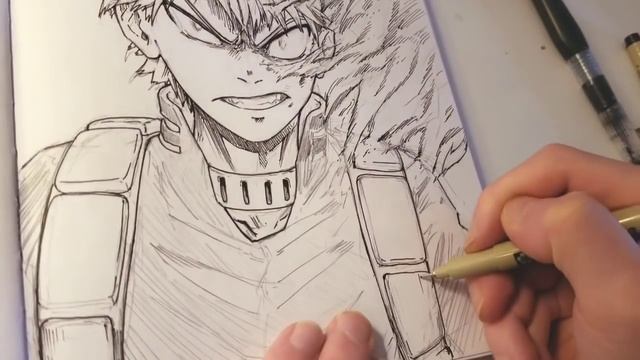 Speed Drawing - Todoroki Shouto | My Hero Academia | Anime Manga Sketch смотреть онлайн