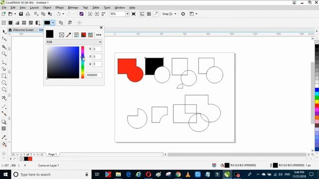 How to Shaping objects|| Combine shapes in CorelDraw X8 смотреть онлайн