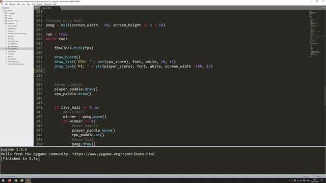 Pygame Pong Beginner Tutorial in Python - PART 5 | Adding player feedback смотреть онлайн