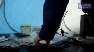 Рыбалка в шестигранной автоматической палатке с дизельным автономным отопителем - китайская Вебасто