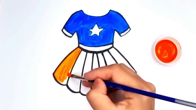 Drawing rainbow dresses | Как нарисовать радужное платье |Qizaloqlar ko'ylak rasm chizish смотреть онлайн
