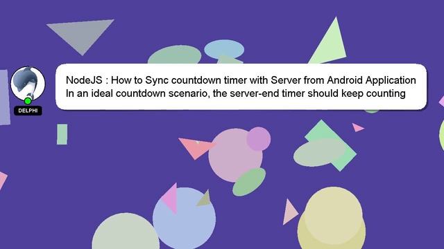 NodeJS : How to Sync countdown timer with Server from Android Application смотреть онлайн