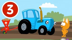 КАК ТРАКТОР - Котенок и волшебный гараж - Мультфильм про Синий трактор и машинки