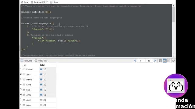 ? Consultas de Mongo DB, Aggregation y Group смотреть онлайн