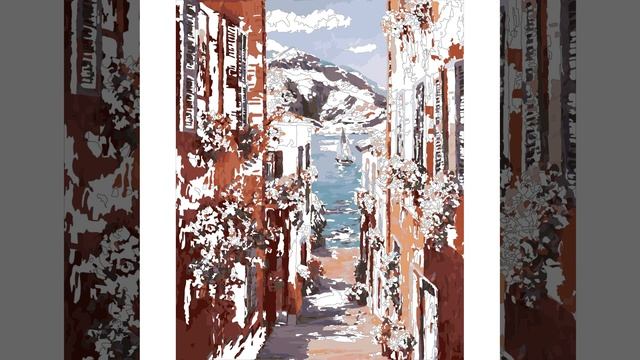 Набор для творчества Живопись на холсте "Италия. Вид на озеро Комо." от Белоснежки смотреть онлайн